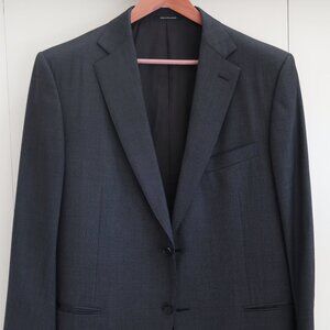 Ermenegildo Zegna Charcoal Nailhead Blazer - 46L